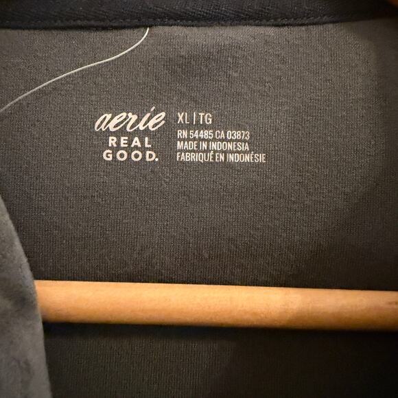 Aerie Velour Loungewear Tracksuit Set Women’s XL Cropped Zip Hoodie + Pants Grey - Picture 2 of 11